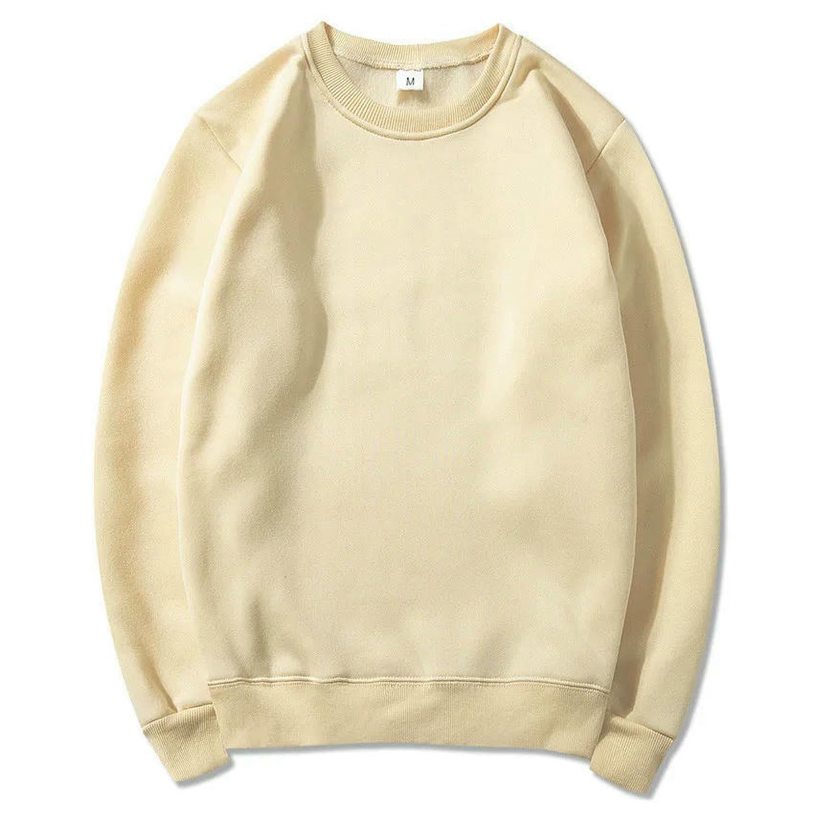 Bluza z kapturem wiosna i jesień bluza dla mężczyzn odzież okrągły dekolt sweter z długim rękawem bluzy damskie moda casual topy dres, Khaki, L