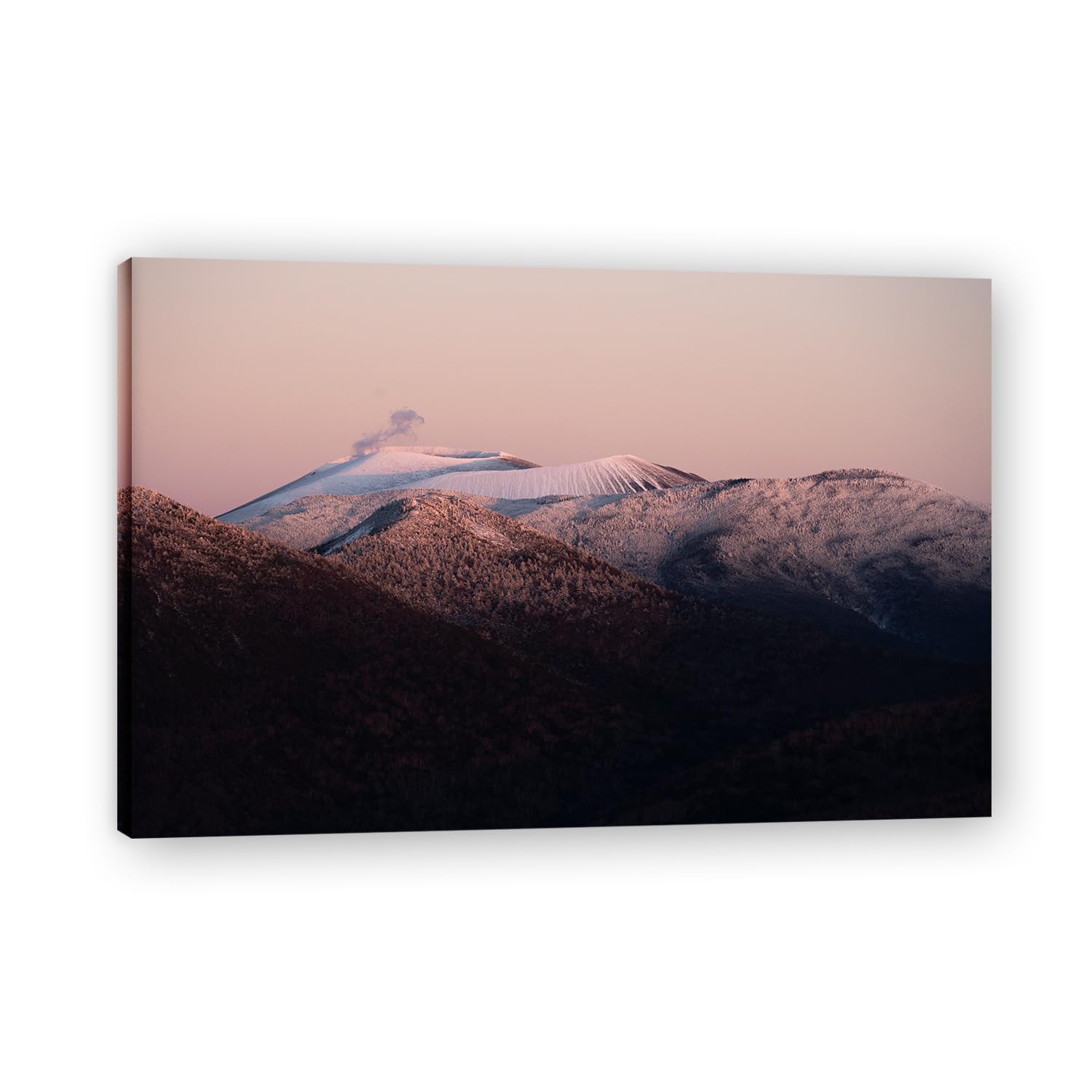 VHdfgTY The Chill Of The SnowLarge Mountain Landscape Canvas Wall Art Nature Scenery for Home Decor 40x60cm Framed