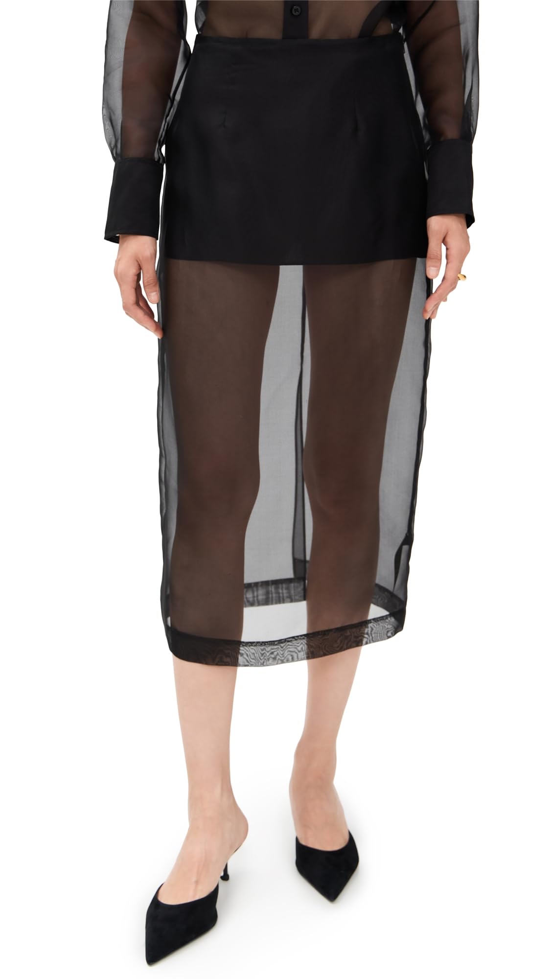 FRAME Womens The Silk Organza Skirt