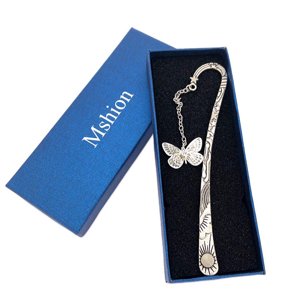 Luminous Bookmark, Retro Glow in The Dark Reading Bookmarks for Women Men Lovers,Book Markers with Pendant Holiday Gifts