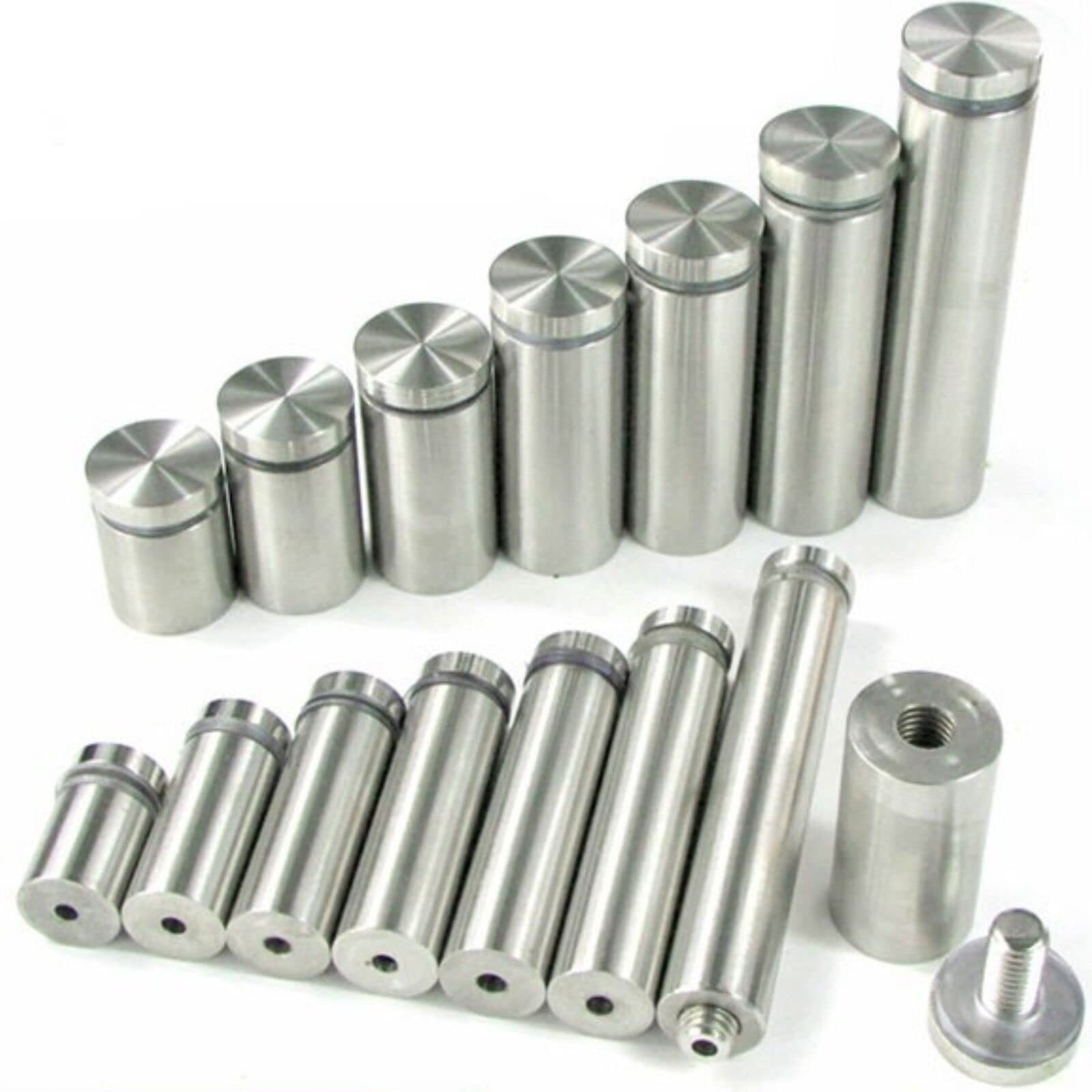 Standoff Fixings, Sign Standoff Screws Wall Mount Advertisement Fixings Bolts,Used for Billboards,Picture Frames,Glass Posters and Other Signs Display (20, 40mm X 16mm)