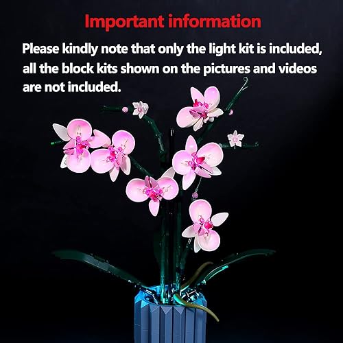 Miniatura 4 de Kit de iluminación LED solamente, juego de luces de Kyglaring diseñado para Lego Orchid 10311 decoración de plantas, juego de construcción de