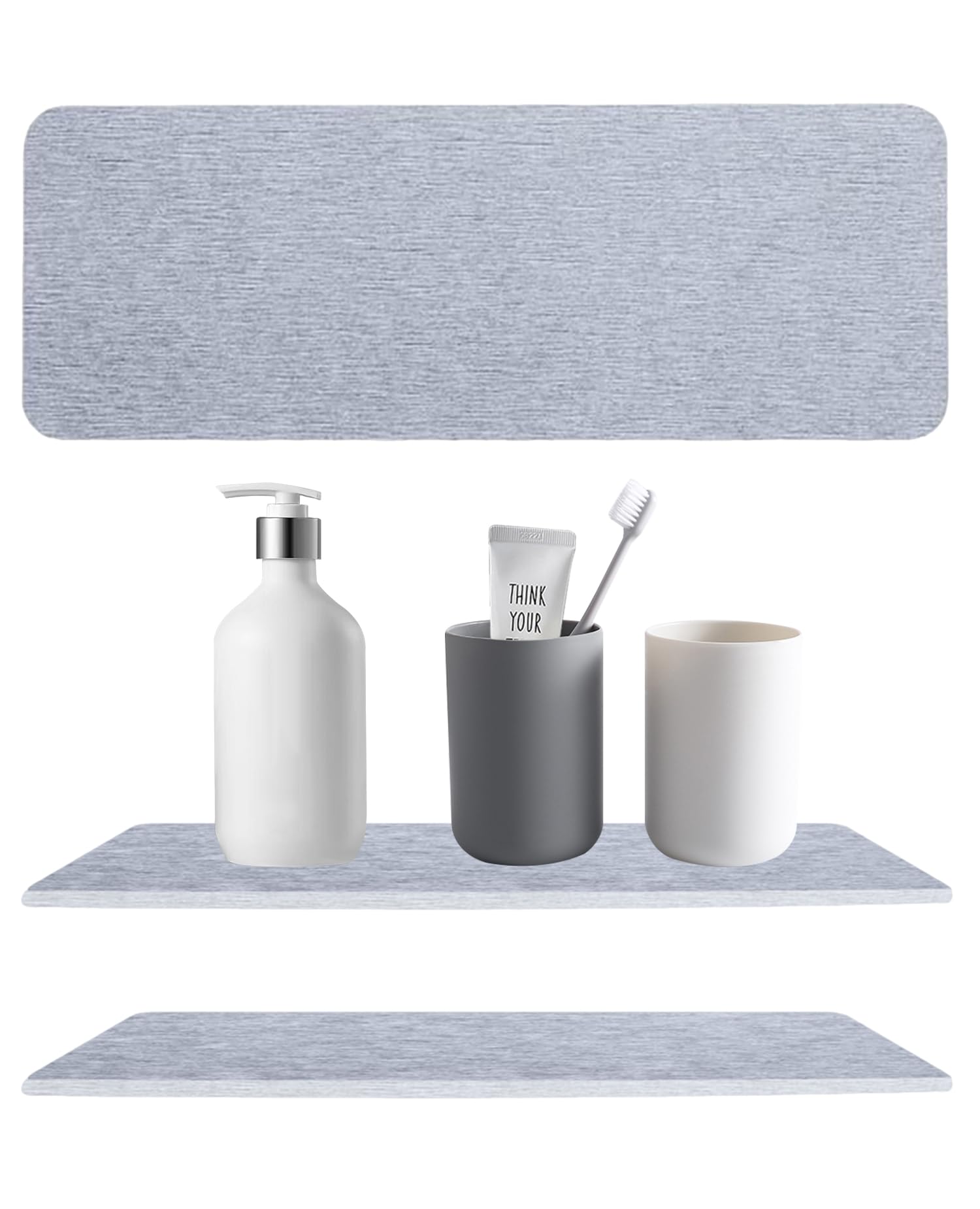 Water Absorbent Diatomite Coasters, 2PCS Diatomaceous Earth Soap Tray, Quick Drying Soap Holder