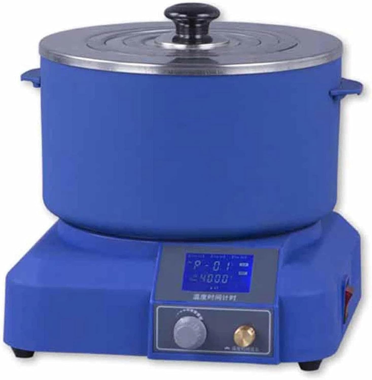 3L Digital Display Water Bath Oil Bath Heating Pot, 2000rpm Magnetic Hot Plate Stirrer, Laboratory Magnetic Stirring Heating Pot with Timing and Constant Temperature Timing Functions, for Lab