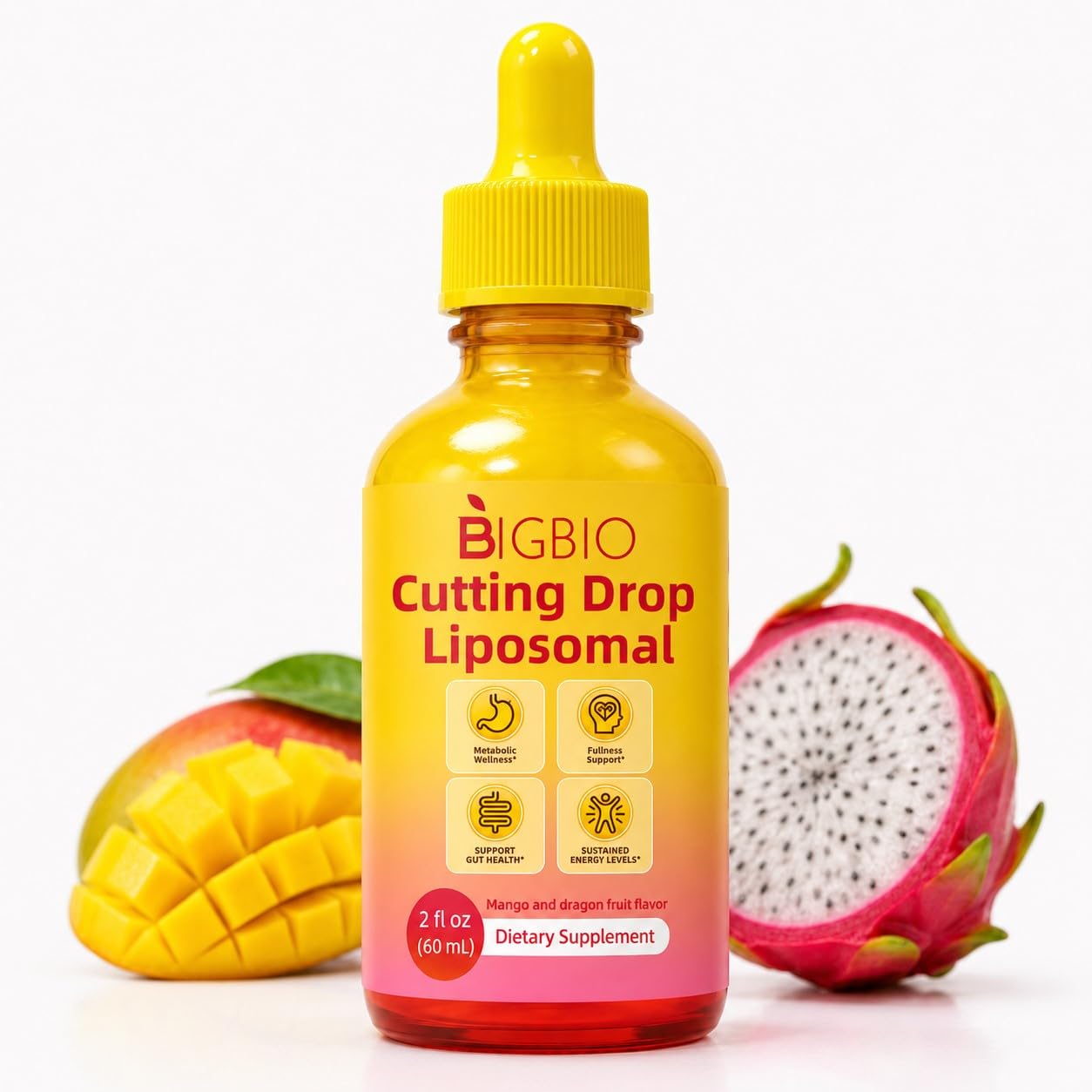 BIGBIO Suplemento líquido de extratos botânicos, 1.200 mg por porção, 60 mL