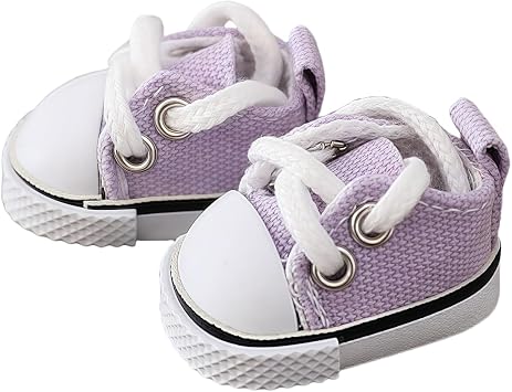 Labubu Shoes Mini Shoes for Love Dolls Love Accessories Clothing Set Canvas Shoes Suitable for 15cm 17cm Love Dolls Doll Clothes Shoes Set Replacement Purple