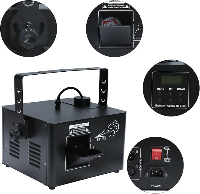 Máquina de niebla 1500W con control remoto y DMX miniatura 7