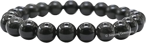 Miniatura 855 de Amazing Gemstone Pulsera de cristal para mujeres y hombres, pulsera de cristal curativo de protección, pulsera elástica con cuentas de piedras