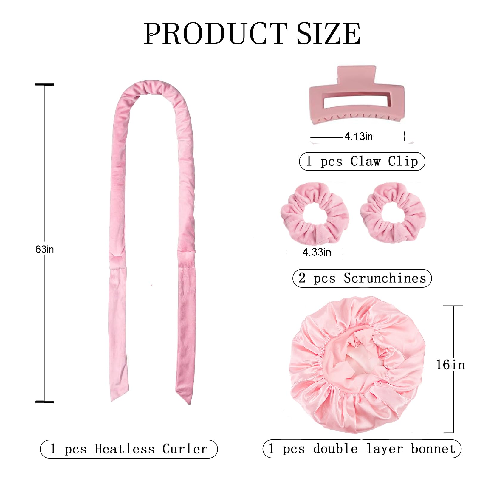 Hroevc No Heat Overnight Curls Headband with Double Layer Bonnet, Soft Hair Curlers to Sleep In - Image 3