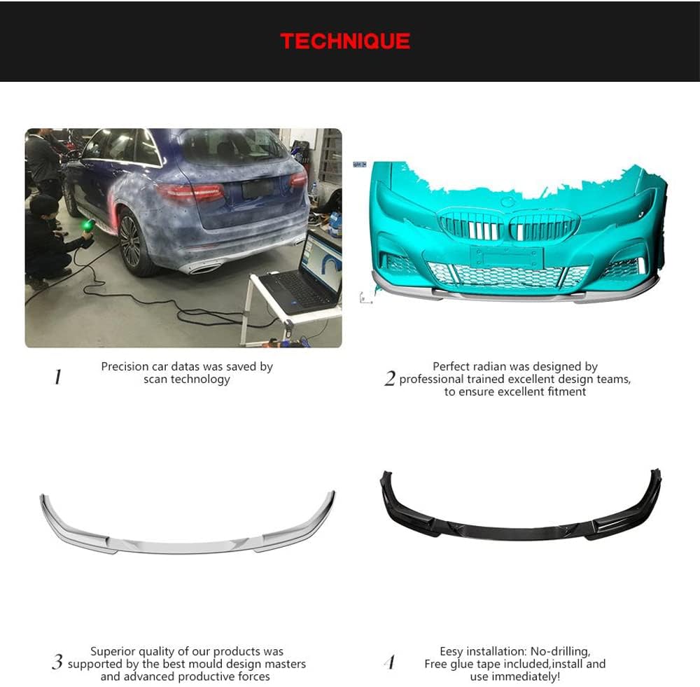 Real Carbon Fiber Front Bumper Lip for BMW 3 Series G20 G28 M-Sport 2020 Front Bumper Lip Chin Spoiler Body Kits Factory Outlet