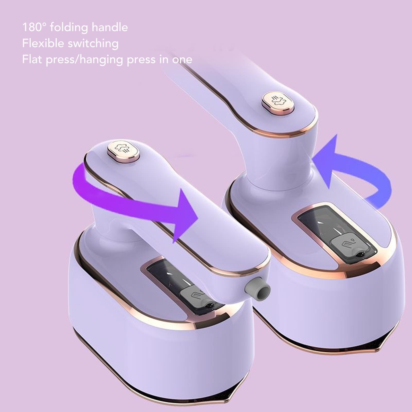 Mini Máquina de Planchar, Potente Planchado a,Giratorio de 180 Grados, Vaporizador de Ropa de Mano, Mini Plancha de Viaje para Ropa, Plancha dePortátil de Viaje con (Enchufe