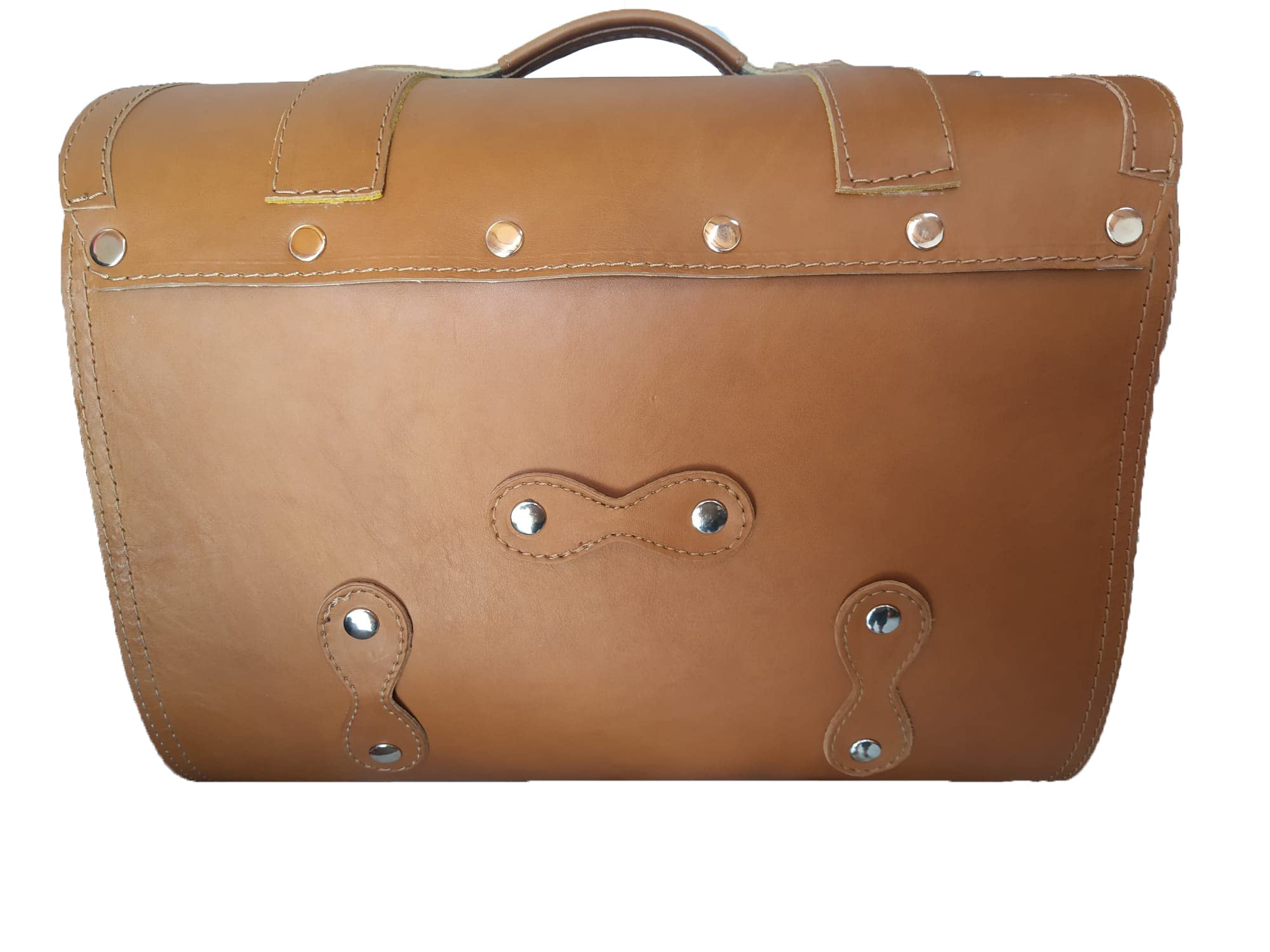 Bauletto borsone borsa vera pelle col cuoio compatibile con Vespa Lambretta portapacchi valigia moto custom