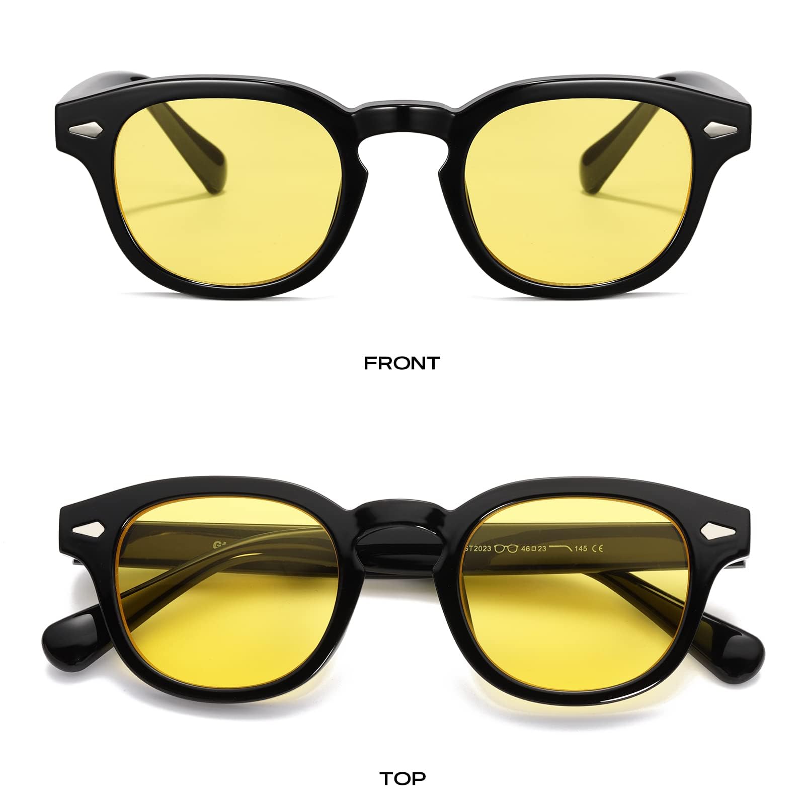 WONAVEHY Occhiali da sole Mens Womens Unisex Retro occhiali da sole per gli uomini donne Pirata Capitano Johnny Depp Stile Vintage Rotondo Stile Occhiali da sole colorati per gli uomini Signore Moda