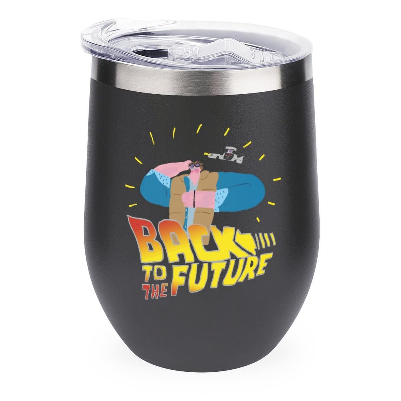 Amazon｜ステンレスマグカップ 蓋付き バックトゥザフューチャー 330ml