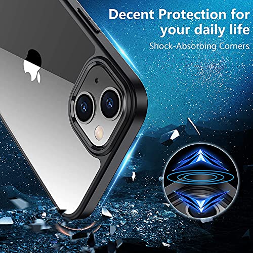 Amozo-Designed-for-iPhone-14-Cover-Ultra-Hybrid-Camera-Protection-Back-Cover-Case-for-iPhone-14-PolycarbonateTransparent-Back-Black