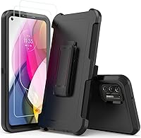 Vista 2 de TENCO Funda compatible con Moto G Stylus (2021), no compatible con Moto G Stylus 5G, con protector de pantalla, resistente, a prueba de golpes