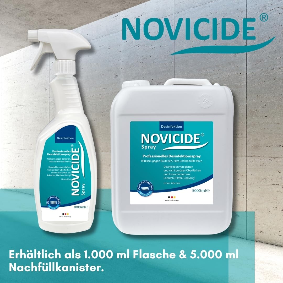 Desinfektionsspray 1L Flächendesinfektionsmittel alkoholfrei | Gebrauchsfertig, keine Mischung nötig. 3 Min. Einwirkzeit, hinterlässt keine Schlieren oder Rückstände.
