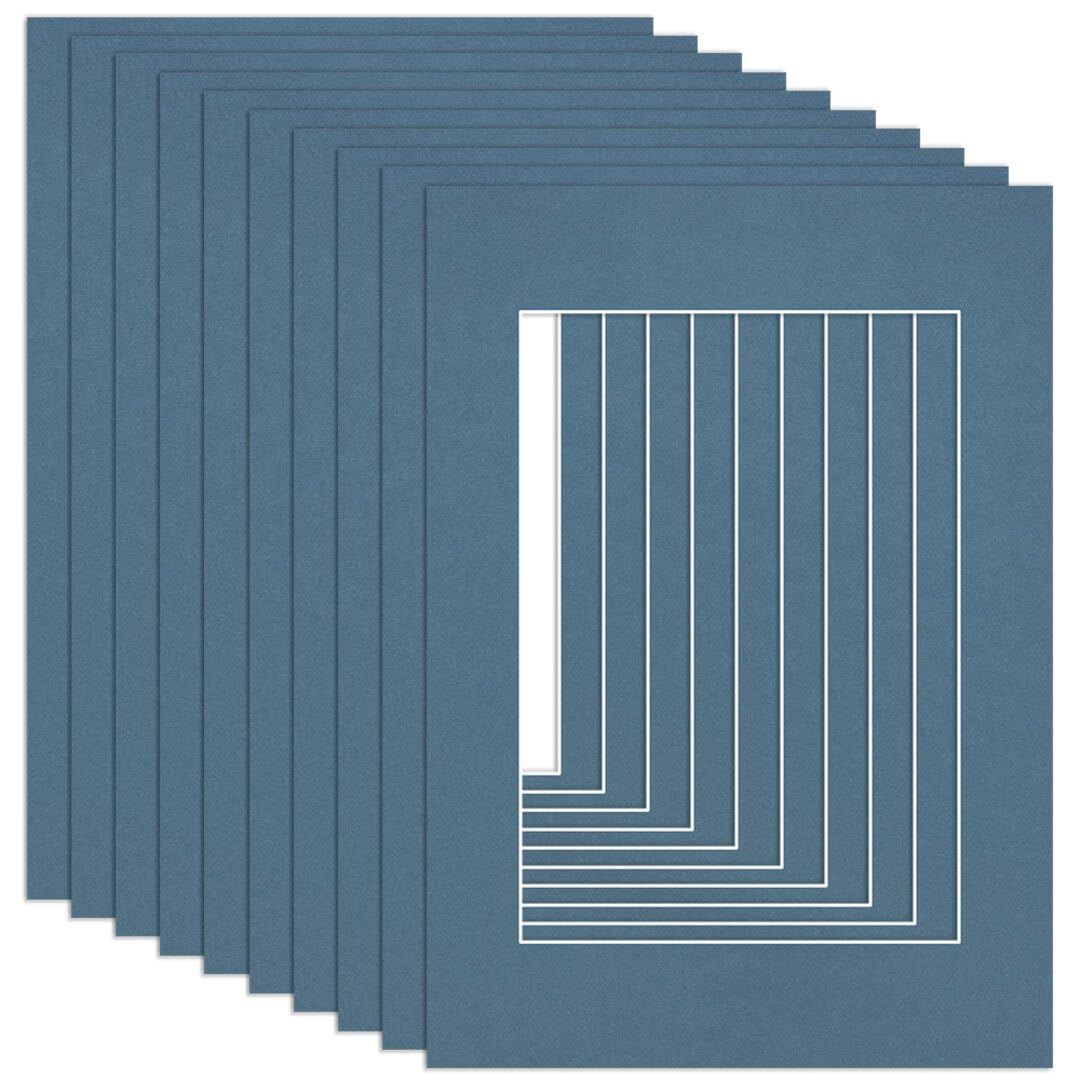 Procut Global 7x5" Pompadour Picture Mounts to Fit 5x3.5" Aperture - Precision Cut Cardboard Photo Mount - Ideal for Frames, Prints, Artwork & Certificates - Sizes & Colours Available - 10 Pack