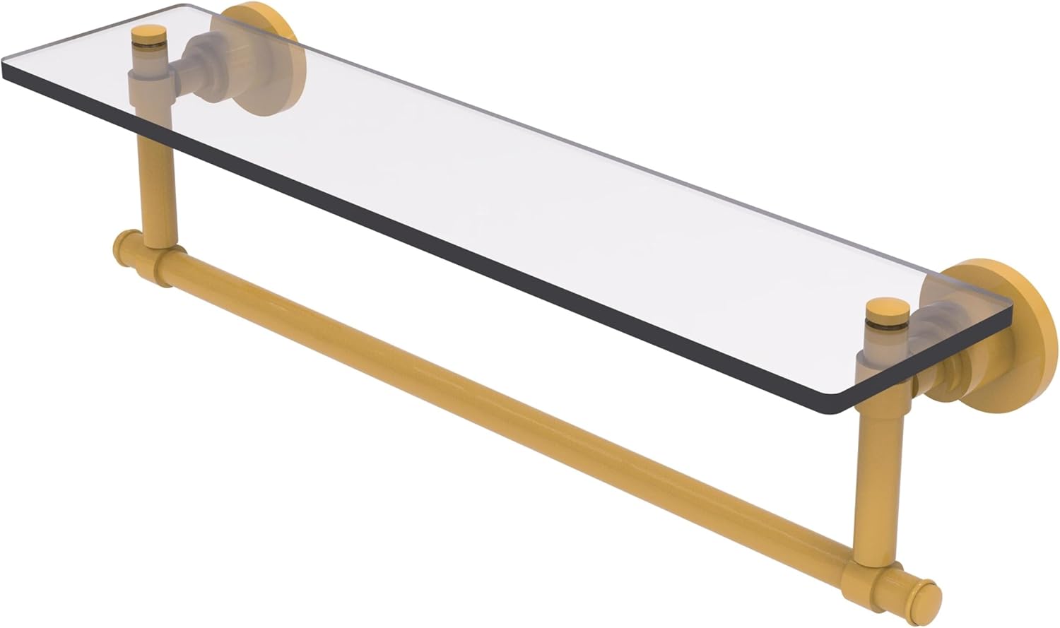 Allied Brass Washington Square Collection Glass Vanity Shelf with Integrated Towel Bar