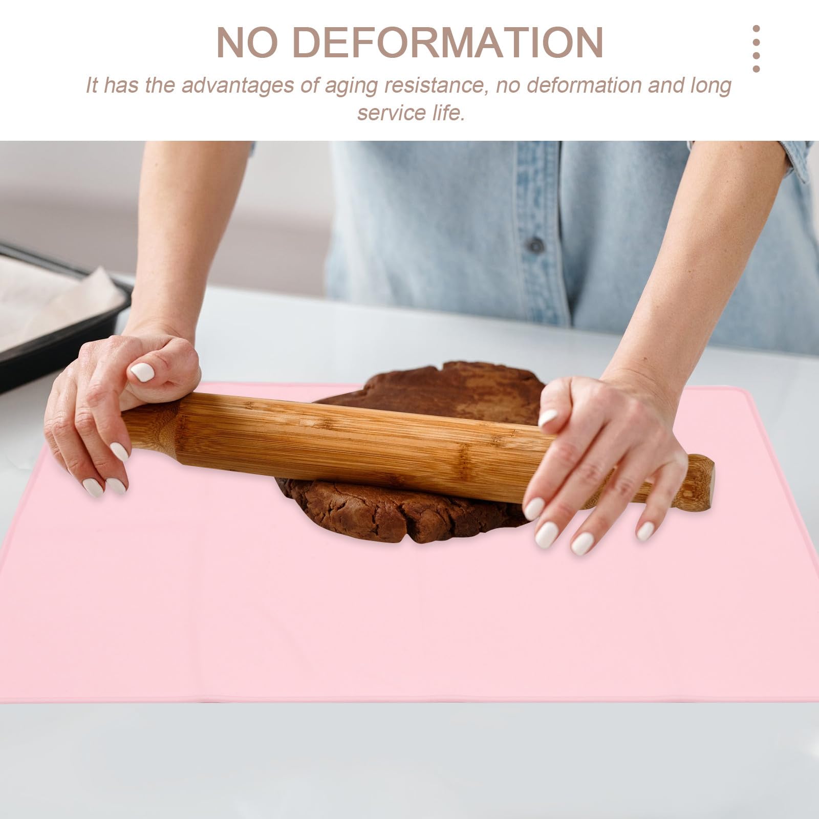 Homoyoyo Tapis à Pâtisserie de Comptoir en Silicone Résistant à L'usure, Tapis Roulant Multifonction Anti-dérapant pour Pétrir la Pâte Cuisine
