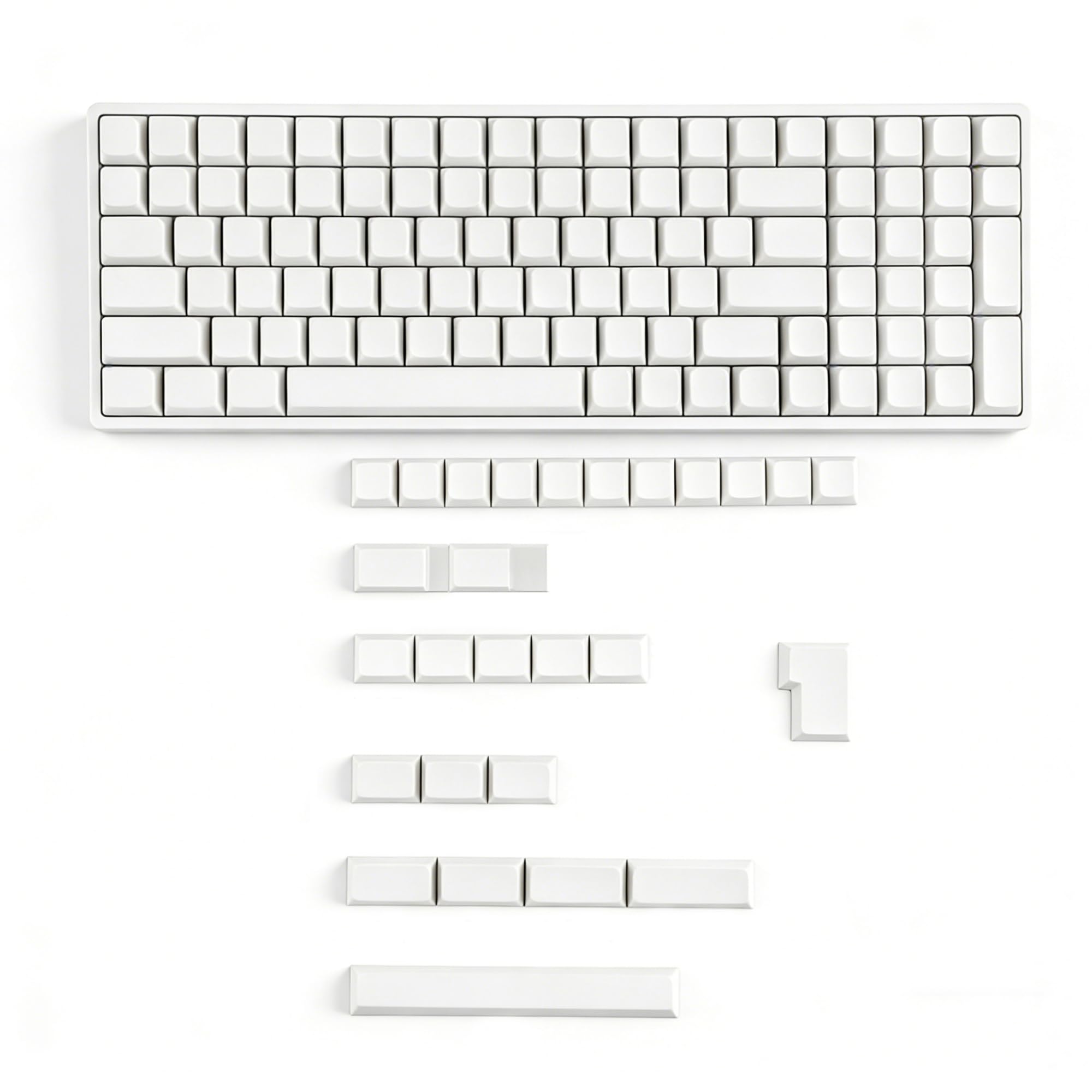 特大　coronarium white minimal Amazon.com: YMDK 127 Key White Blank ZDA XDA V2 Keycaps PBT Keycap
