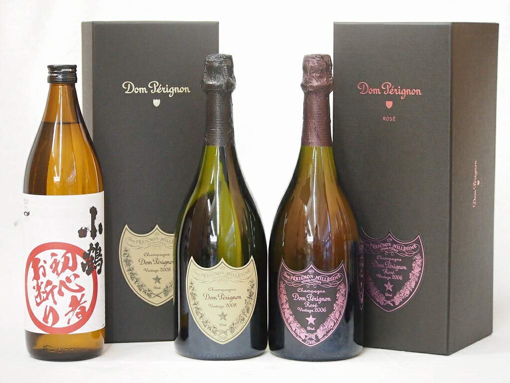 Amazon.co.jp: 芋焼酎とドンペリ3本セット(フランスドンペリニヨン白 