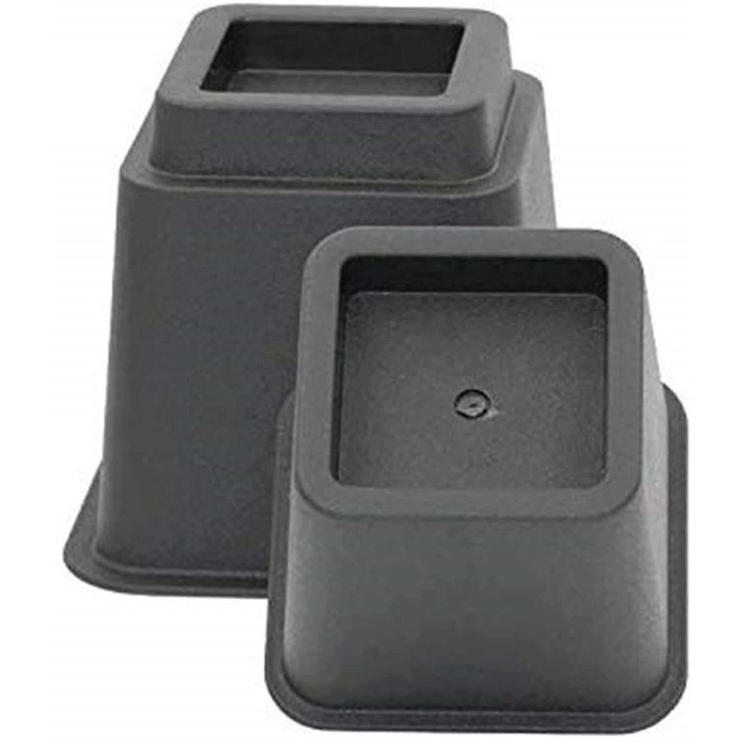 HomeRoots Bed Risers Set of 8 Heavy Duty Plastic 3, 5 or 8 Inch Adjustable Risers for Bed, Furniture Sofa, Table, and Chair - Black