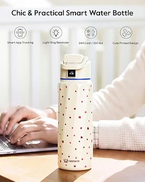 WaterH BOOST Smart Water Bottle Tracker with Reminder to Drink Water, 32oz