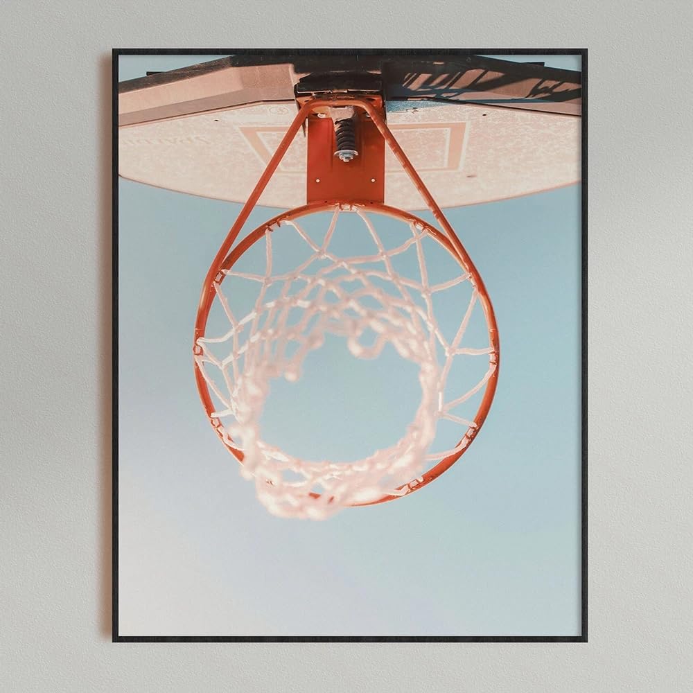 GKUVBF Basketball Poster Teen Canvas Painting Sports Print Posters Wall Art Pictures for Living Room Modern Home Decor(30x40cm/Frameless)