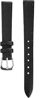 Quick Release PU Leather Watch Band, Replacement Band Bracelet with Stainless Steel Metal Clasp, Bandwidth 12mm, 14mm, 16mm, 18mm, 20mm, 22mm (Choose The Right Size)(12mm Black)