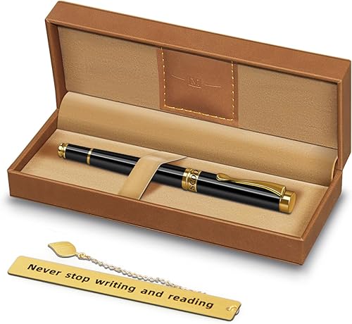 Miscoos Bolígrafo de lujo para escritura suave, bonitos bolígrafos para hombres y mujeres, juego de bolígrafos para ejecutivos, oficina profesional,