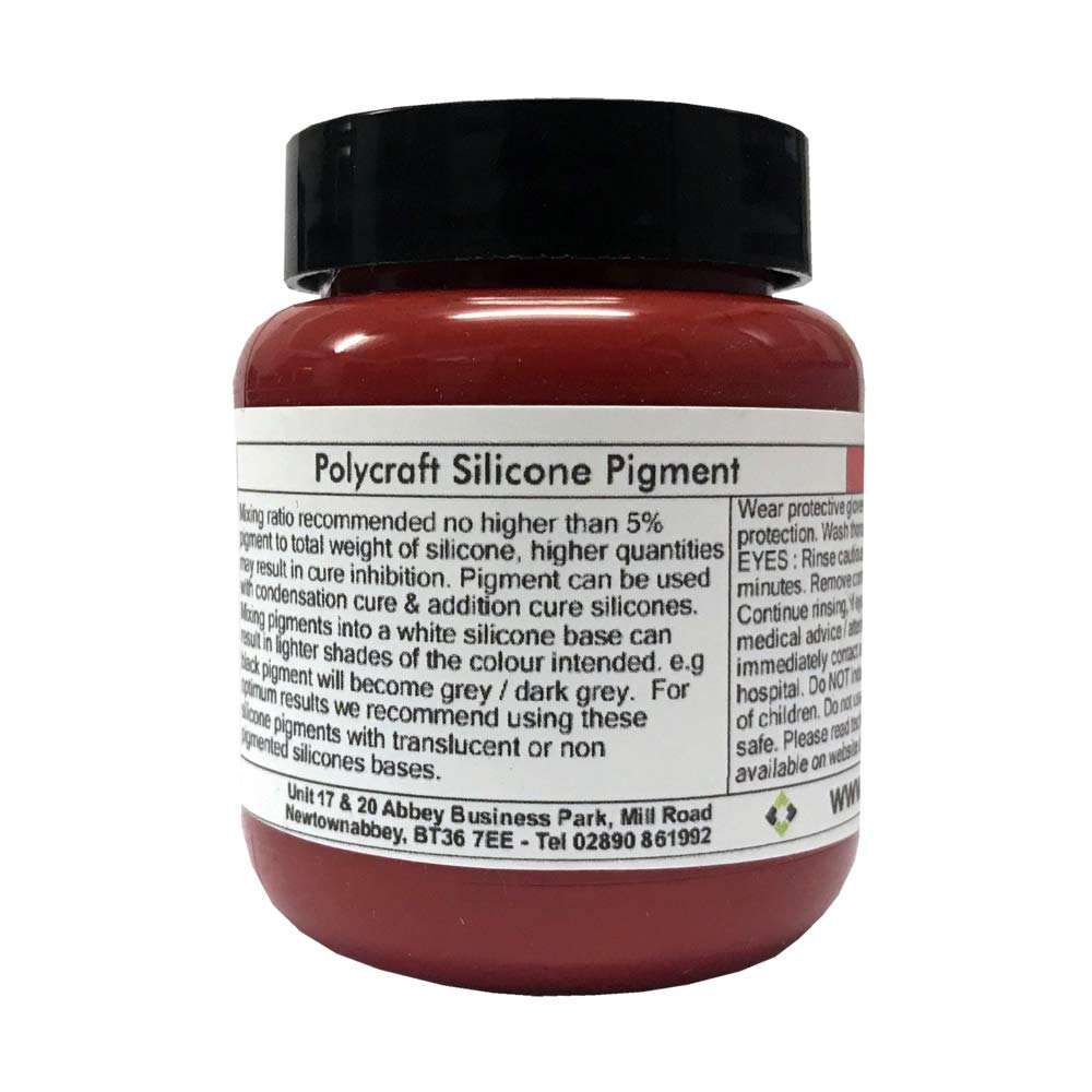 Polycraft ( Mb Fibreglass ) Red Polycraft Silicone Pigment - 100G (Compatible With Rtv Silicone Mould Making Rubber)