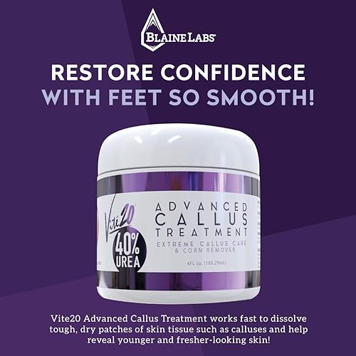 Miniatura 3 de Blaine Labs: Vite20 Advanced Callus Treatment - Removedor de callos extremo para pies - 4 onzas - Cuidado avanzado de la piel para pies secos y