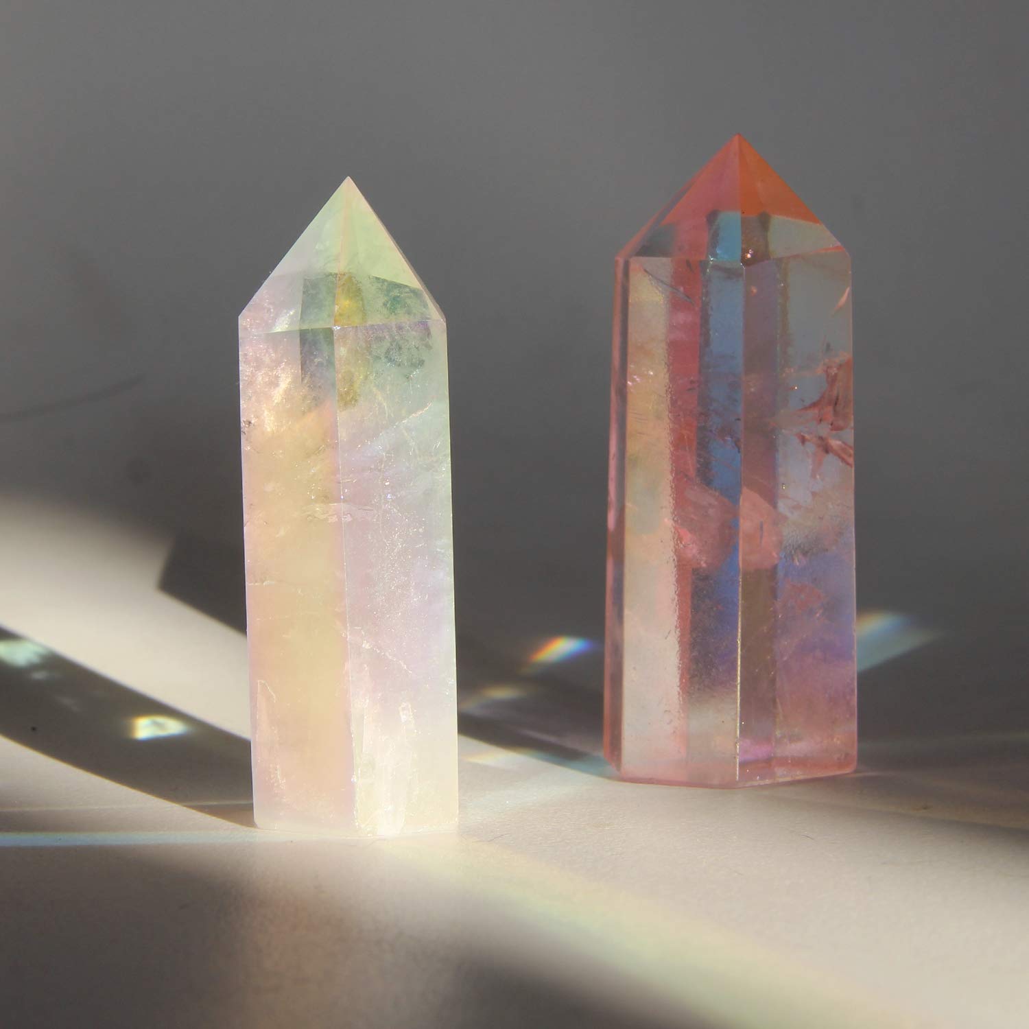 Amazon.co.jp: 水晶 Angel オーラ 天然クリスタルクォーツタワー