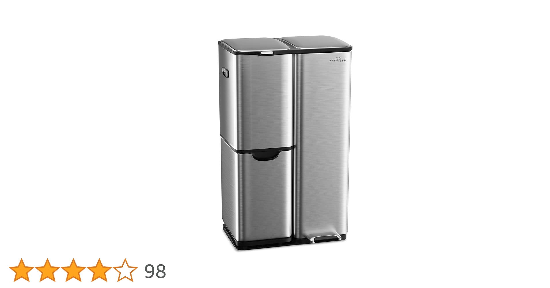 Amazon｜mVm ゴミ箱 分別 縦型2段3分別 60L ダストボックス 蓋