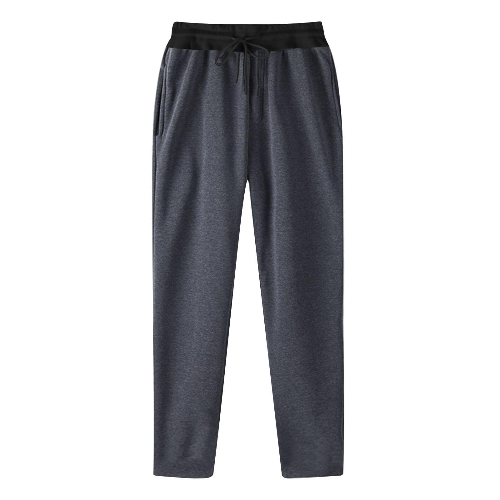 Lot de 3 pantalons de survêtement pour homme – Pantalon de survêtement avec poches pour la course à pied, le jogging, l'entraînement – Pantalon décontracté à taille élastique avec cordon de serrage