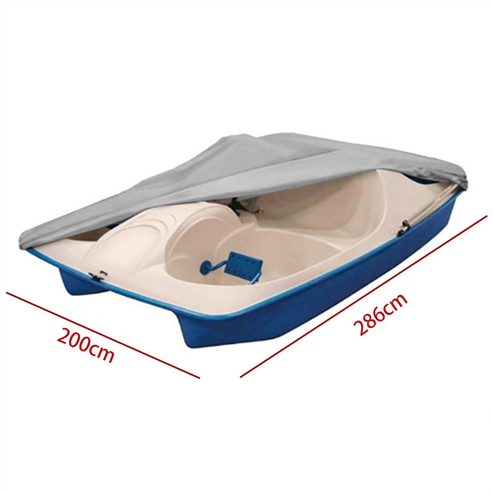 Pokrowiec Na Rower Wodny, Tkanina Oxford 420d, Wiatroodporna, Wodoodporna I Chroniąca Przed Słońcem, 286 X 200 Cm, Dla 3 Do 5 Osób (black)