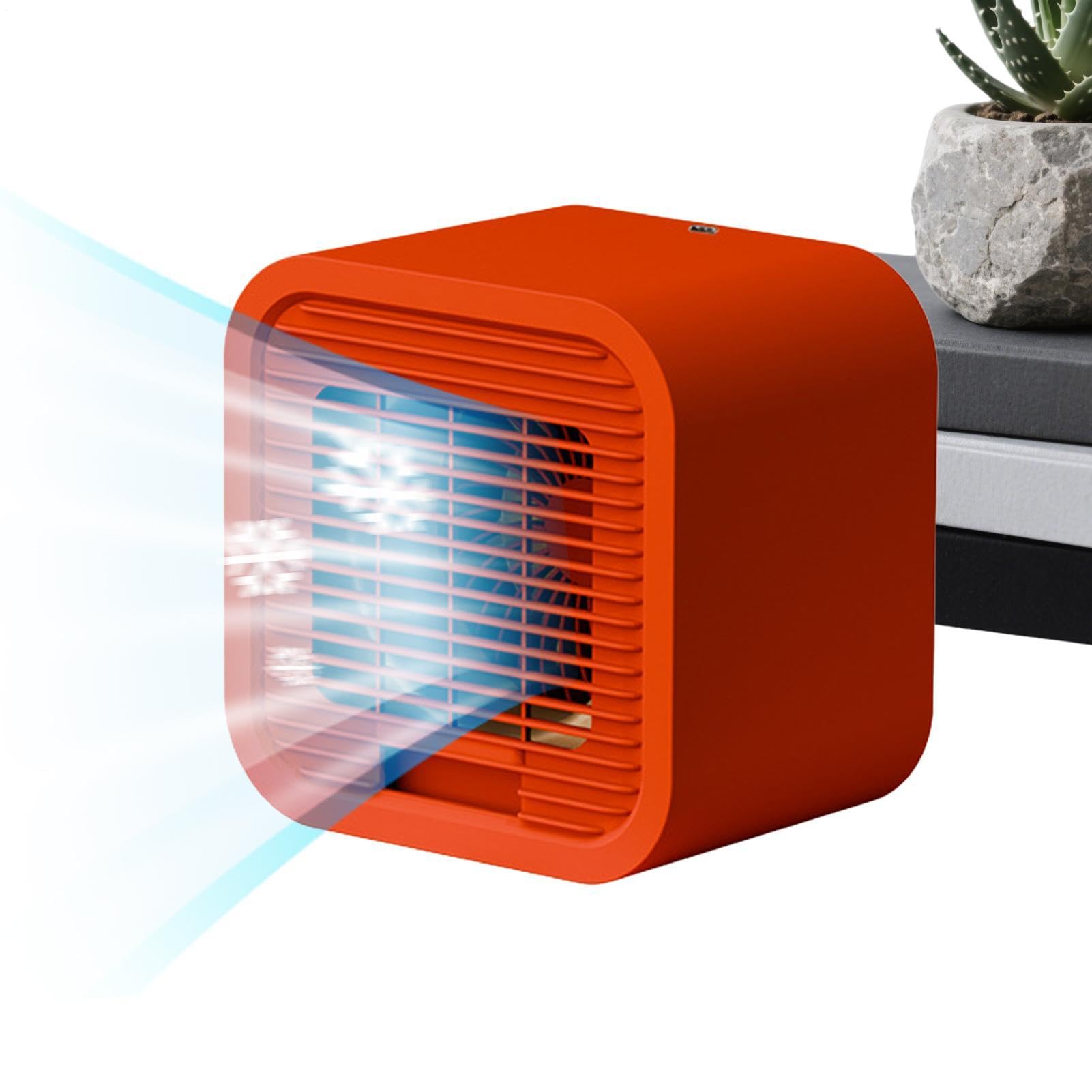 Portable Desk Fan, Quiet Cooling Device, Rechargeable Battery with 3-Speed, Powerful Small Fan with Portable Build, Compact Lightweight Design, Summer Cooling for Office Travel