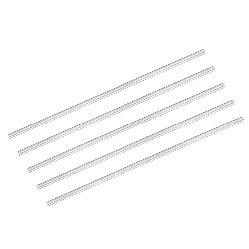 DMiotech Paquete de 5 barras redondas de aluminio de 0.394 in de diámetro, 19.685 in de longitud para manualidades, modelo avión