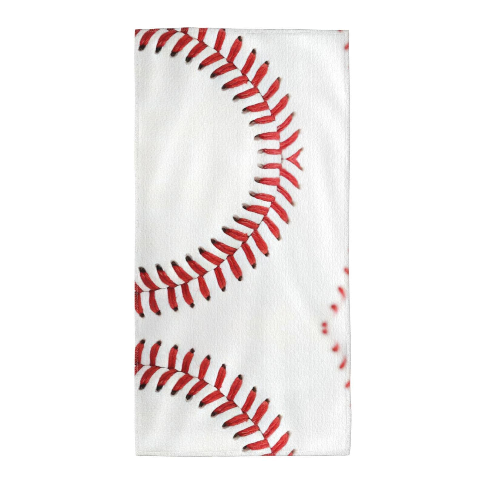 SDEGTHO Baseball Lace Close Up Soft Absorbent Long Towel For Gym Sports Picnic Leisure Use