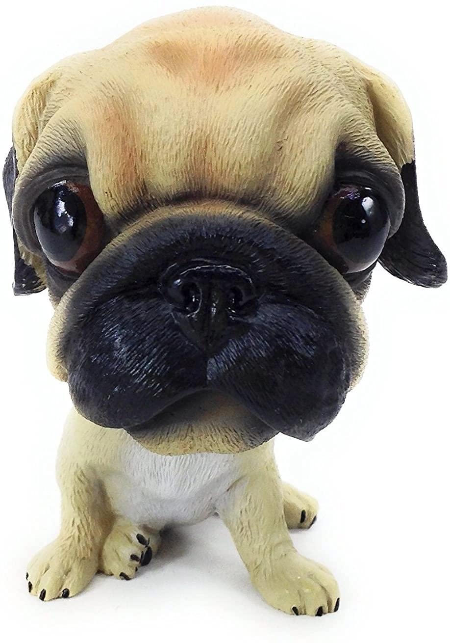 CHUOZI Pug Bobbing Head Dog Bobble Auto Car Dashboard Decors Bulldog Ornaments, Brown