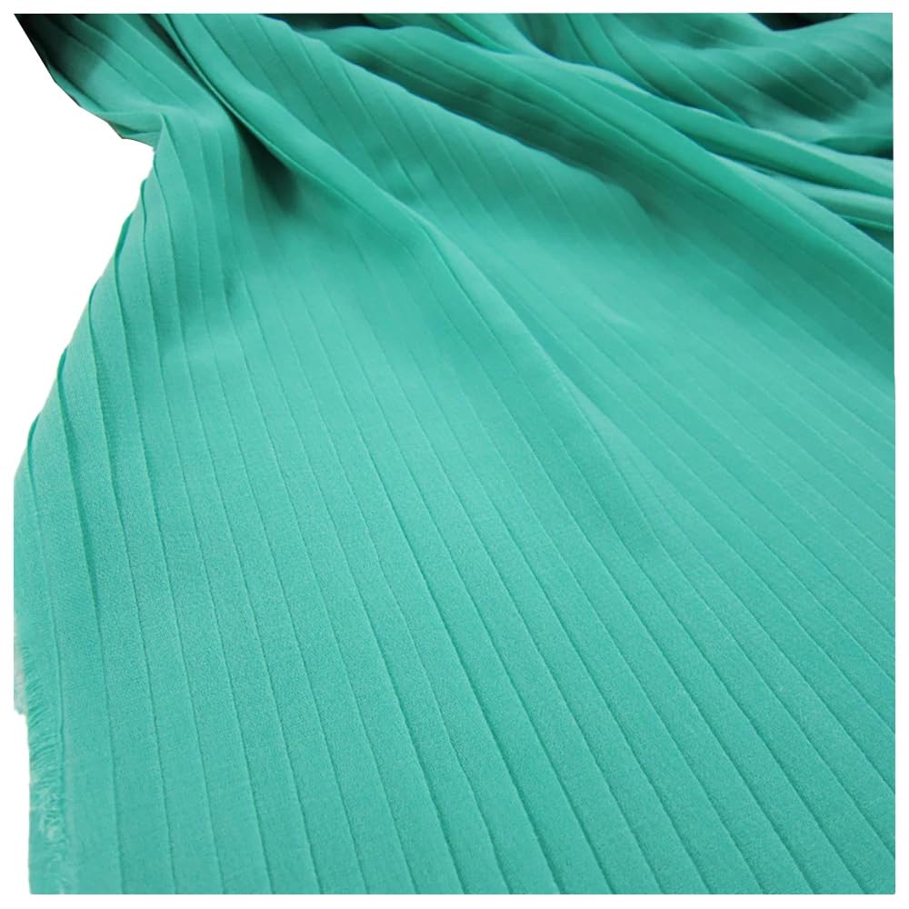 Pleated Pearl Chiffon Fabric, Pleated Pearl Chiffon Fabric for Sewing Multicolor 0.5-3 Meters 150cm(En8,Straighten 3 Meters)