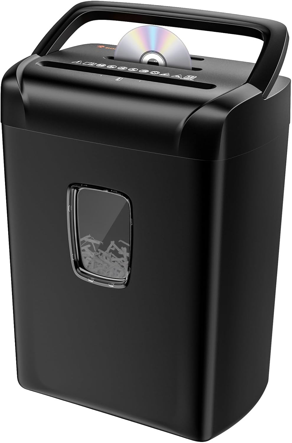 Bonsaii 14-Sheet Paper Shredder for Home Office Use, 10-Minute Cross Cut Shredder with 5.5 Gallons Bin, P-4 High Security Heavy Duty Office Shredder Shred CD/Credit Card 1 2 sheet 10-Min CD