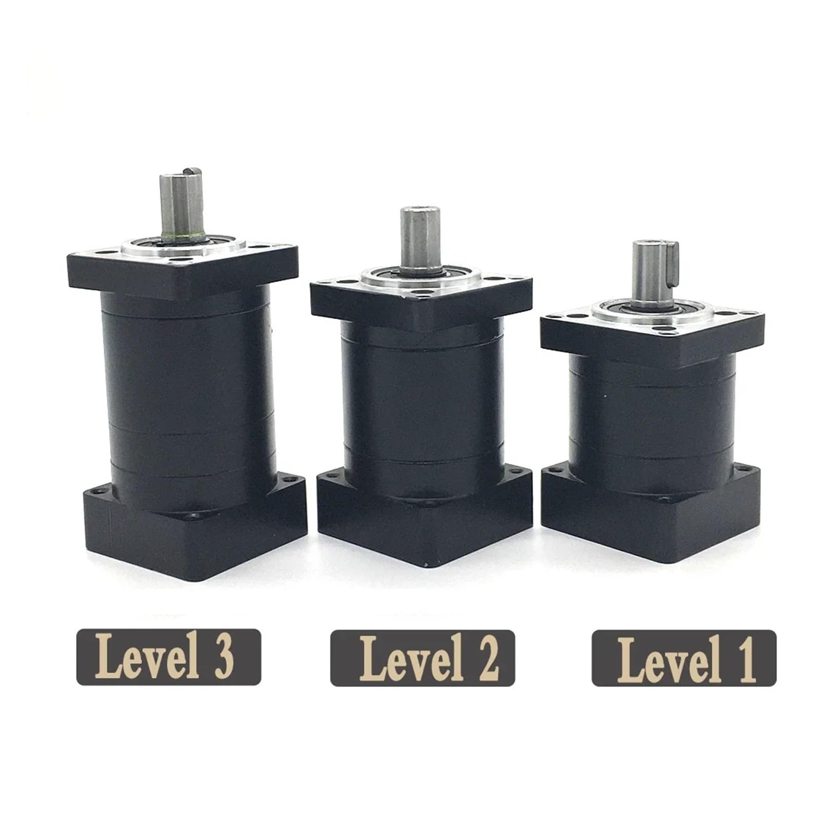 para impresora 3D CNC de bricolaje Reductor de velocidad de engranajes planetarios de 42 mm, relación de brida de 110 mm, entrada de 19 mm, salida de 19 mm, par de torsión de 70 Nm, reductor de motor