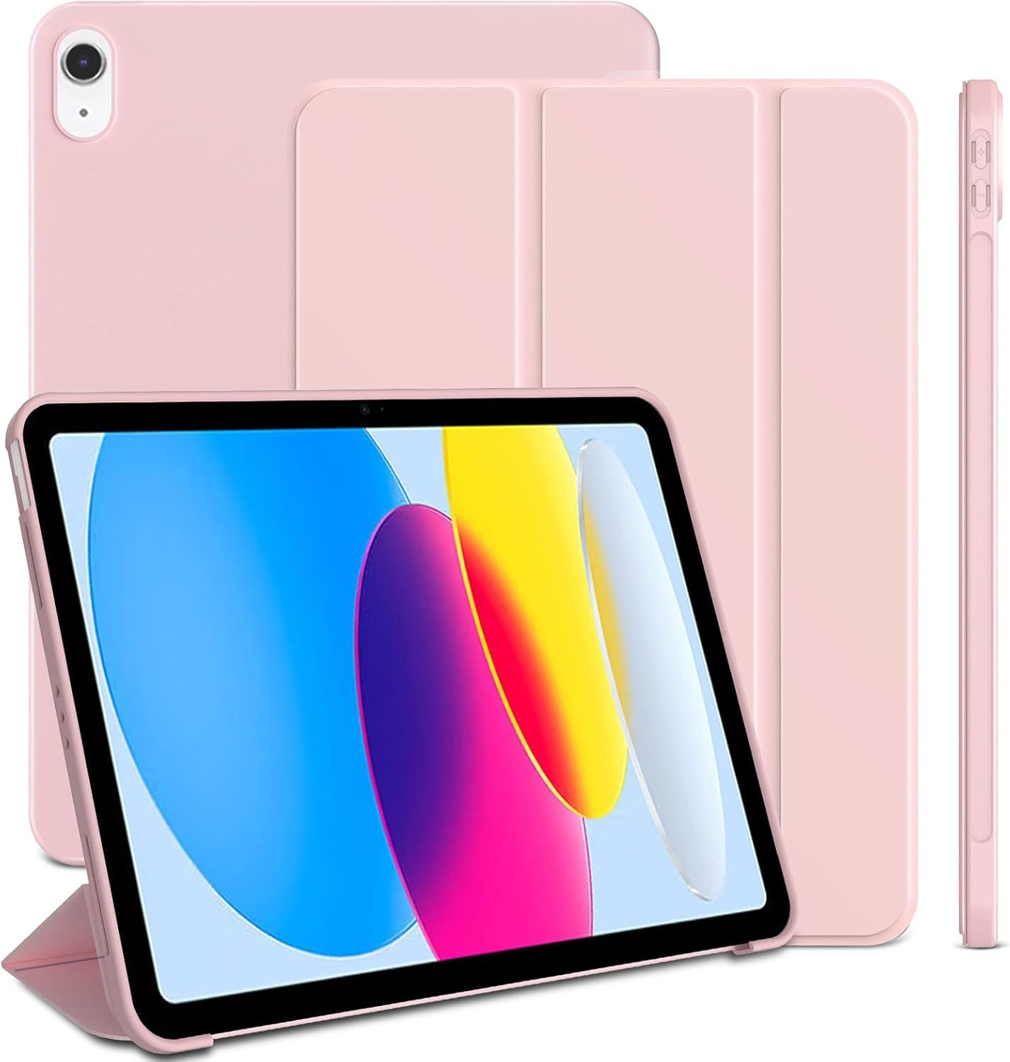 Boxome Tablet Case Cover for Apple iPad 10.9 inch (10th Gen) [Auto Sleep/Wake Cover] [Trifold Stand] - Pink (B0DFVJQNYR) Amazon Price History, Amazon Price Tracker