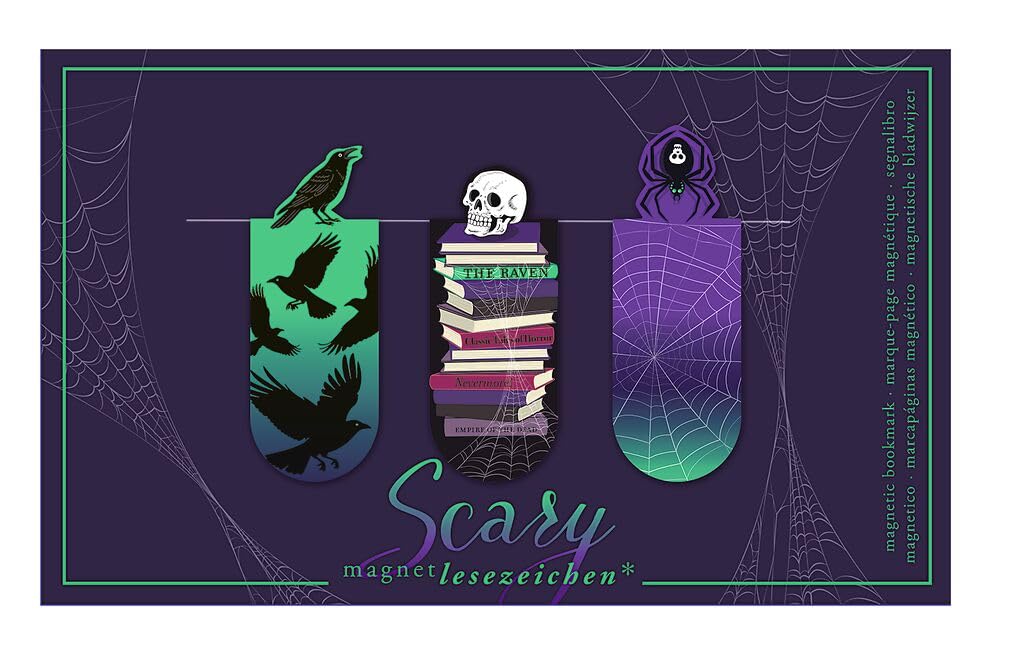 Moses . Scary Magnetic Bookmark - 3 Magnetic Halloween Page Markers