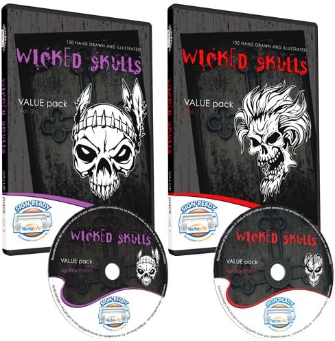 Skulls Clipart-Vinyl Cutter Plotter Clip Art Images-Sign Design Vector Art Graphics CD-ROM (Volumes 1+2)