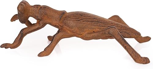 Sungmor Cast Iron Mantis Statue,Rustic Rust Heavy Duty Anima