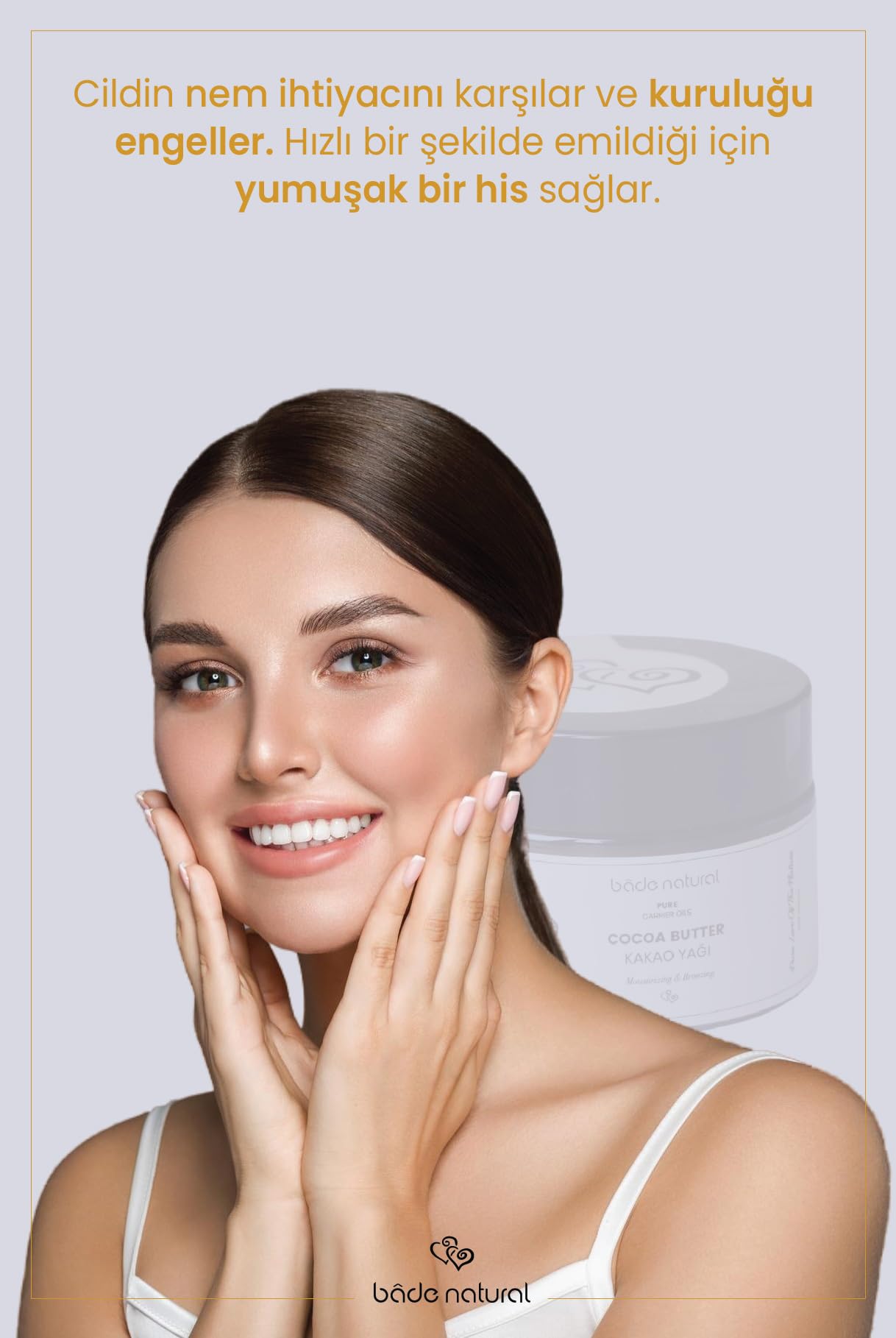 Bade Natural Soğuk Sıkım Kakao Yağı %100 Doğal & Saf 1 Paket (1 X 50 Ml)