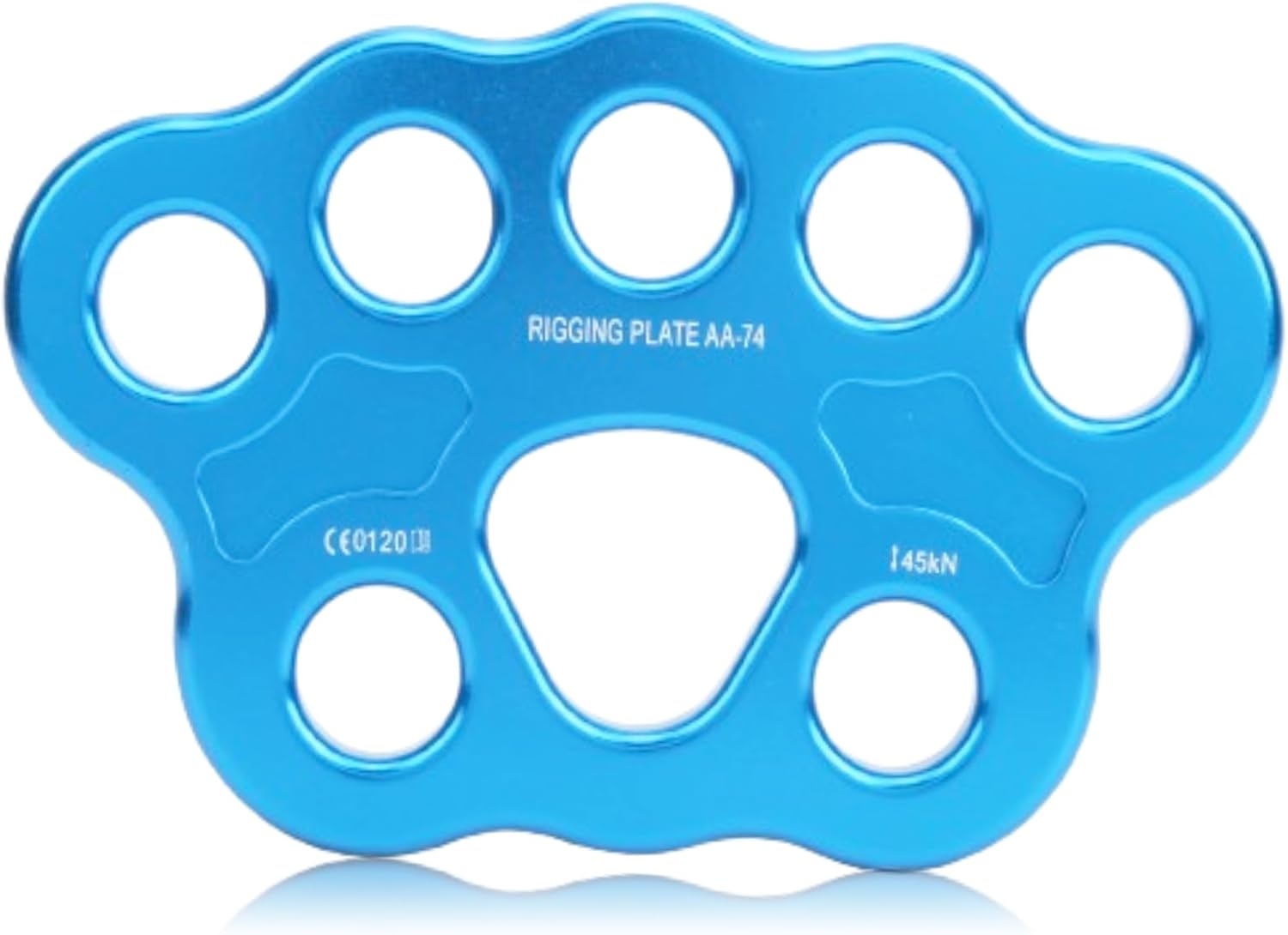 HERCHR Rigging Plate, 45KN Aluminum 8‑Hole Finger Force Rigging Plate Multi Anchor Split Divide Connector for Rock Climbing Outdoor Activities